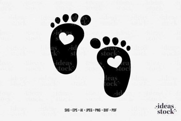 Baby Foot. Footprint Svg. Mother. Mom.