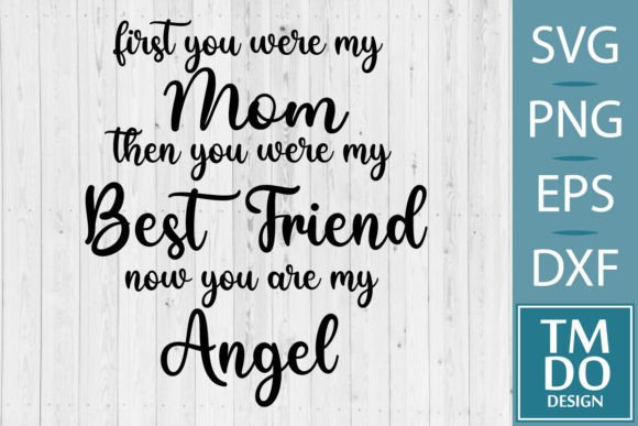 Mom Is My Angel SVG: A Thoughtful Design for Meaningful Embroidery